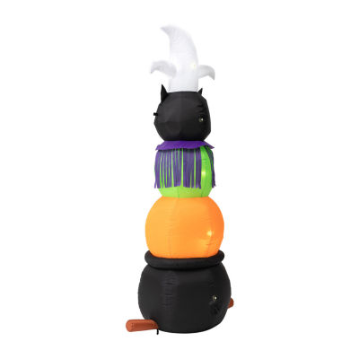 Glitzhome 7.5ft Cauldron Stack Lighted Halloween Outdoor Inflatable