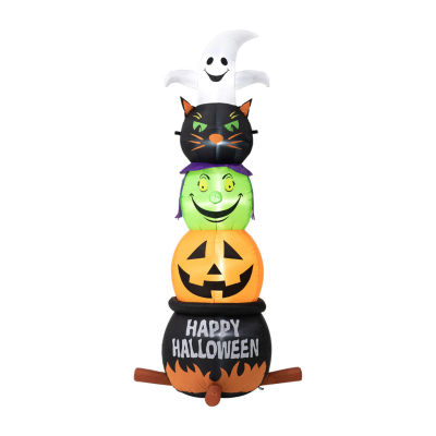 Glitzhome 7.5ft Cauldron Stack Lighted Halloween Outdoor Inflatable