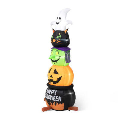 Glitzhome 7.5ft Cauldron Stack Lighted Halloween Outdoor Inflatable