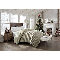 Deals on North Pole Trading Co. Faux Fur Reversible Comforter Twin