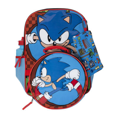 Licensed 5 Piece Super Sonic Backpack Set with Matching Lunch Bag