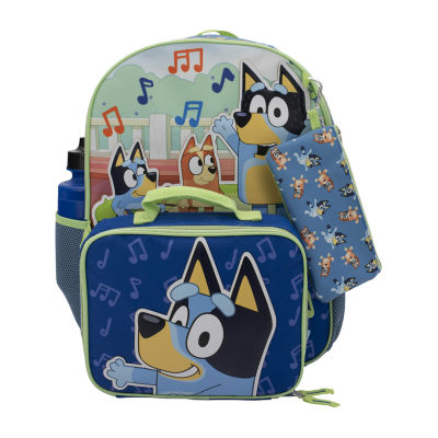 Licensed 5 Piece Bluey Backpack Set with Matching Lunch Bag
