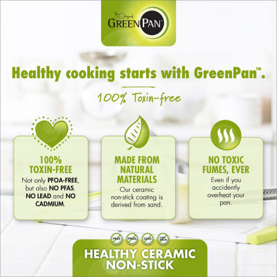 GreenPan Lima Hard Anodized Ceramic Non-Stick 10" Open Frypan with Turner Set