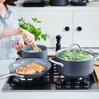 GreenPan Lima Hard Anodized Ceramic Non-Stick 2pc. Open Saucepan Set