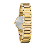 Bulova Futuro Womens Diamond Accent Gold Tone Stainless Steel Bracelet Watch 97p133