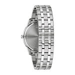 Bulova Classic Mens Silver Tone Stainless Steel Bracelet Watch 96b340