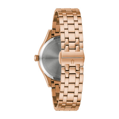 Bulova Classic Womens Rose Goldtone Stainless Steel Bracelet Watch 97p152