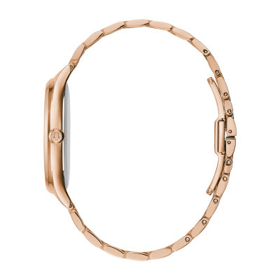 Bulova Classic Womens Rose Goldtone Stainless Steel Bracelet Watch 97p152