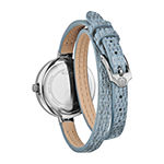 Bulova Classic Womens Silver Tone Leather Strap Watch 96r236