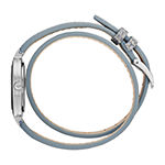 Bulova Classic Womens Silver Tone Leather Strap Watch 96r236