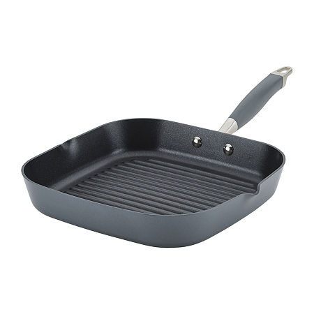 Anolon Advanced Home Hard Anodized 11 Square Grill Pan With Pour Spouts, One Size, Gray