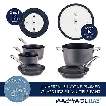 Fingerhut - Rachael Ray Cook + Create 11-Pc. Nonstick Hard-Anodized Aluminum  Cookware Set