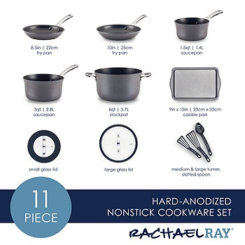 Rachael Ray Create Delicious Hard Anodized 11-pc Cookware Set 