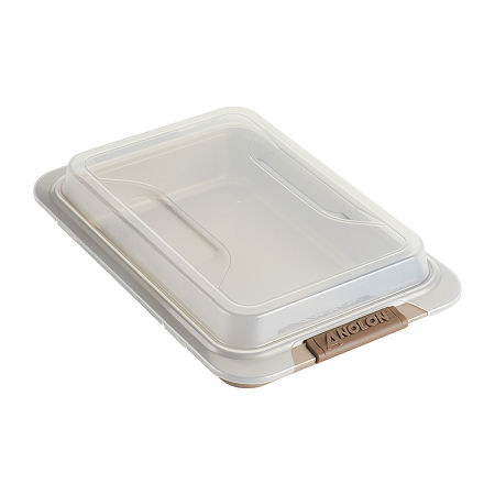 Anolon Advanced Bronze 9X13 Rectangular Covered Non-Stick Cake Pan, One Size, Brown