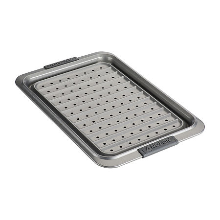 Anolon Advanced 2-Pc. Rectangular Crisper Pizza Pan, One Size, Gray