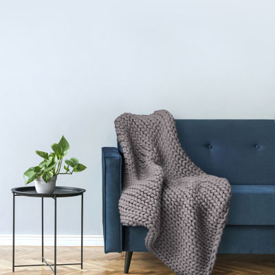 Your Lifestyle By Donna Sharp Chunky Knitted Reversible Lightweight Throw