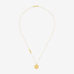 Virgo Womens 10K Gold Round Pendant Necklace