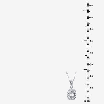 (G-H / Si1-I1) Womens 3/4 CT. T.W. Lab Grown White Diamond 10K White Gold Pendant Necklace