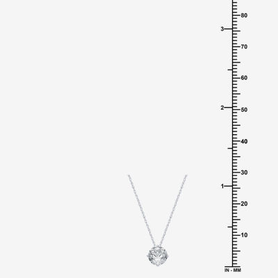 Ever Star (H-I / Si2-I1) Womens 1/ CT. T.W. Lab Grown White Diamond 10K Gold Round Pendant Necklace