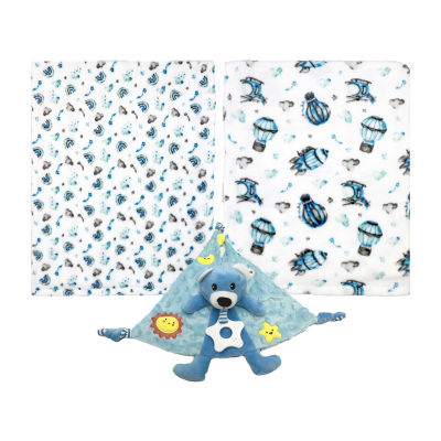 3 Stories Trading Company 3-pc. Baby Blanket and Toy Set