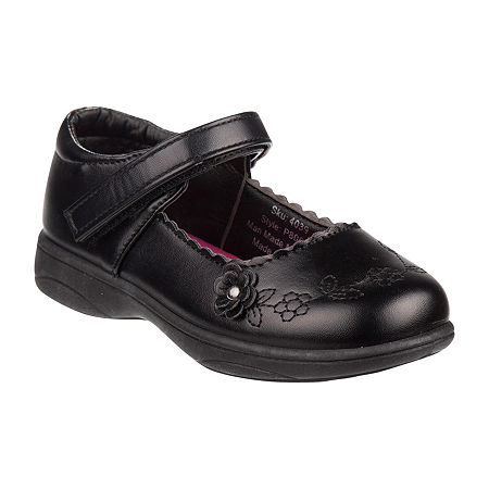 Petalia Little & Big Girls Round Toe Mary Jane Shoes, 4 Medium, Black