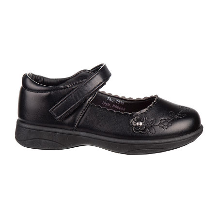 Petalia Little & Big Girls Round Toe Mary Jane Shoes, 4 Medium, Black