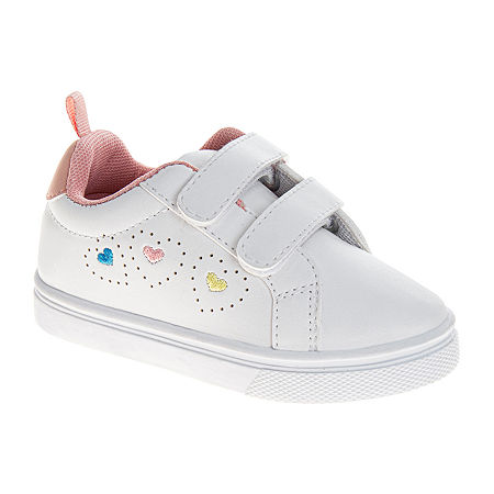 Laura Ashley Girls Closed Toe Slip-On Shoe, 7 Medium, White