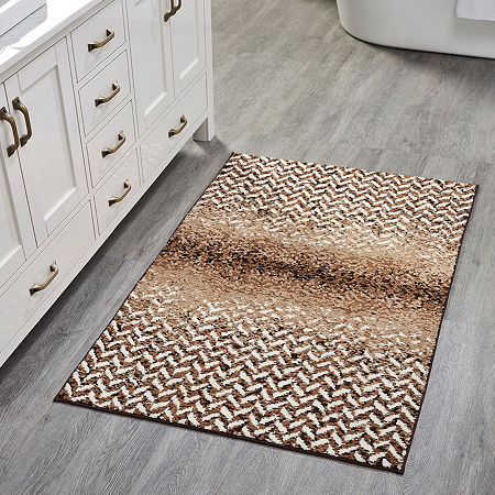 Better Trends Casablanca Bath Rug In Brown