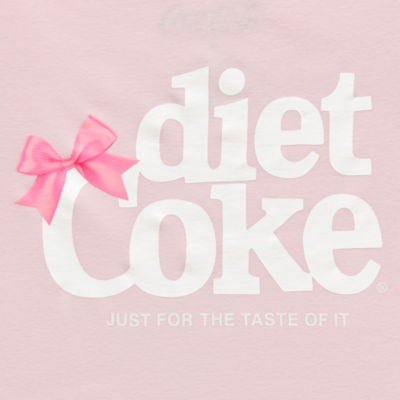 Juniors Diet Coke Long Sleeve Tee Womens Boat Neck Graphic T-Shirt