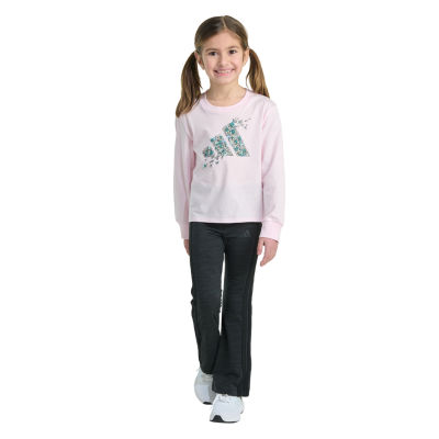 adidas Little Girls 2-pc. Pant Set