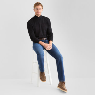 St. John's Bay Interlock Mens Long Sleeve Classic Fit Turtleneck