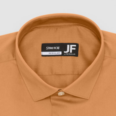 J. Ferrar Ultra Comfort Mens Regular Fit Stretch Fabric Wrinkle Free Long Sleeve Dress Shirt
