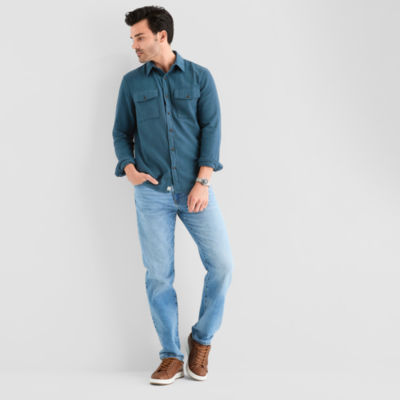 mutual weave Mens Long Sleeve Regular Fit Flannel Shirt