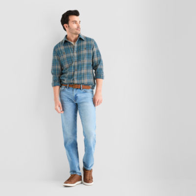 mutual weave Mens Long Sleeve Regular Fit Flannel Shirt