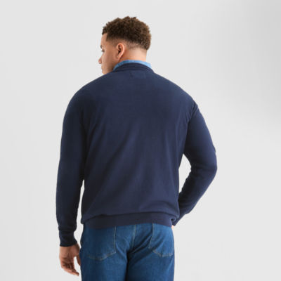 St. John's Bay Fine Gauge Big and Tall Mens V Neck Long Sleeve