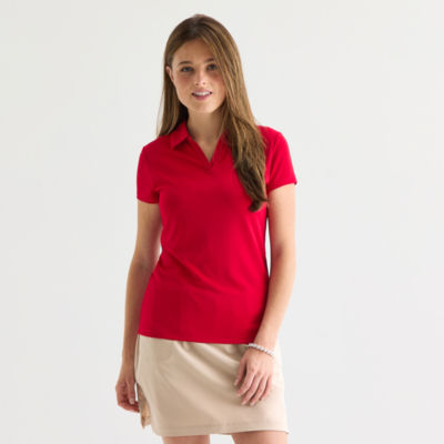 IZOD Juniors Performance Womens Short Sleeve Polo Shirt