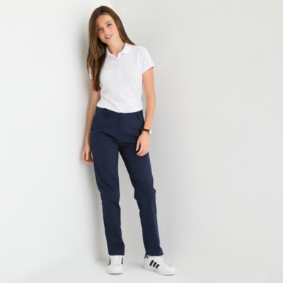 IZOD-Juniors Womens Straight Flat Front Pant