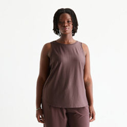 売れ筋商品|||カルバンクライン カットソー トップス レディース Plus Size Sleeveless V-Neck Top Navy Calvin Klein Plus Size V-Neck Top - Macy's