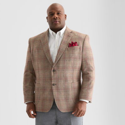 Stafford Mens Big and Tall Plaid Classic Fit Sport Coat, Color
