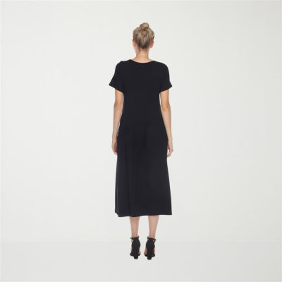 White Mark Womens Maternity Short Sleeve Maxi Dress