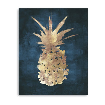 Lumaprints Golden Night Pineapple Giclee Canvas Art