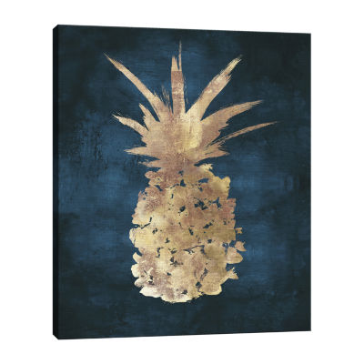 Lumaprints Golden Night Pineapple Giclee Canvas Art