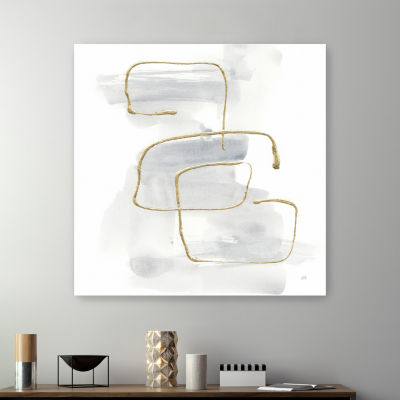 Lumaprints Cool Gray Gold I Canvas Giclee Canvas Art