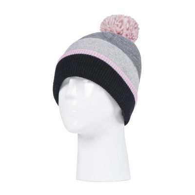 Heat Holders  Snow Sports Striped Womens Moisture Wicking Beanie