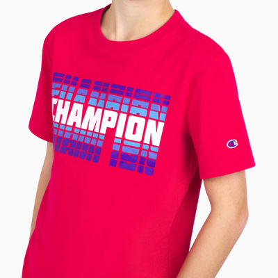 Champion Big Boys Crew Neck Short Sleeve Graphic T-Shirt