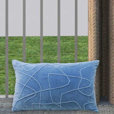 Vibhsa Solid Velvet Embroidered Rectangular Throw Pillows