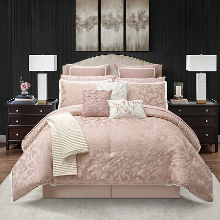 Stratford Park Aryana Midweight Complete Bedding Set With Sheets, One Size, Pink