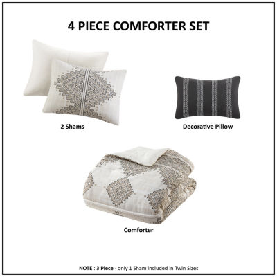 Madison Park Alba 4-pc. Midweight Comforter Set