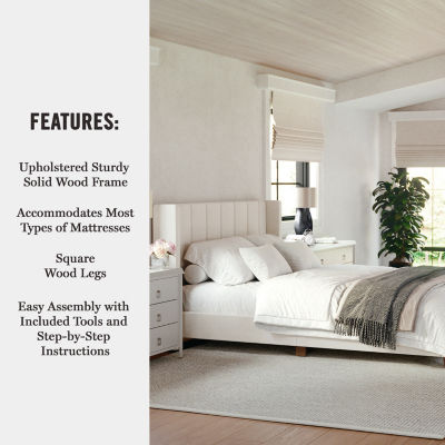 Martha Stewart Kay Upholstered Platform Bed