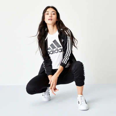 adidas Womens Tapered Mid Rise Sweatpant